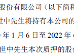 碳元科技股东徐世中质押600万股 用于个人融资需要